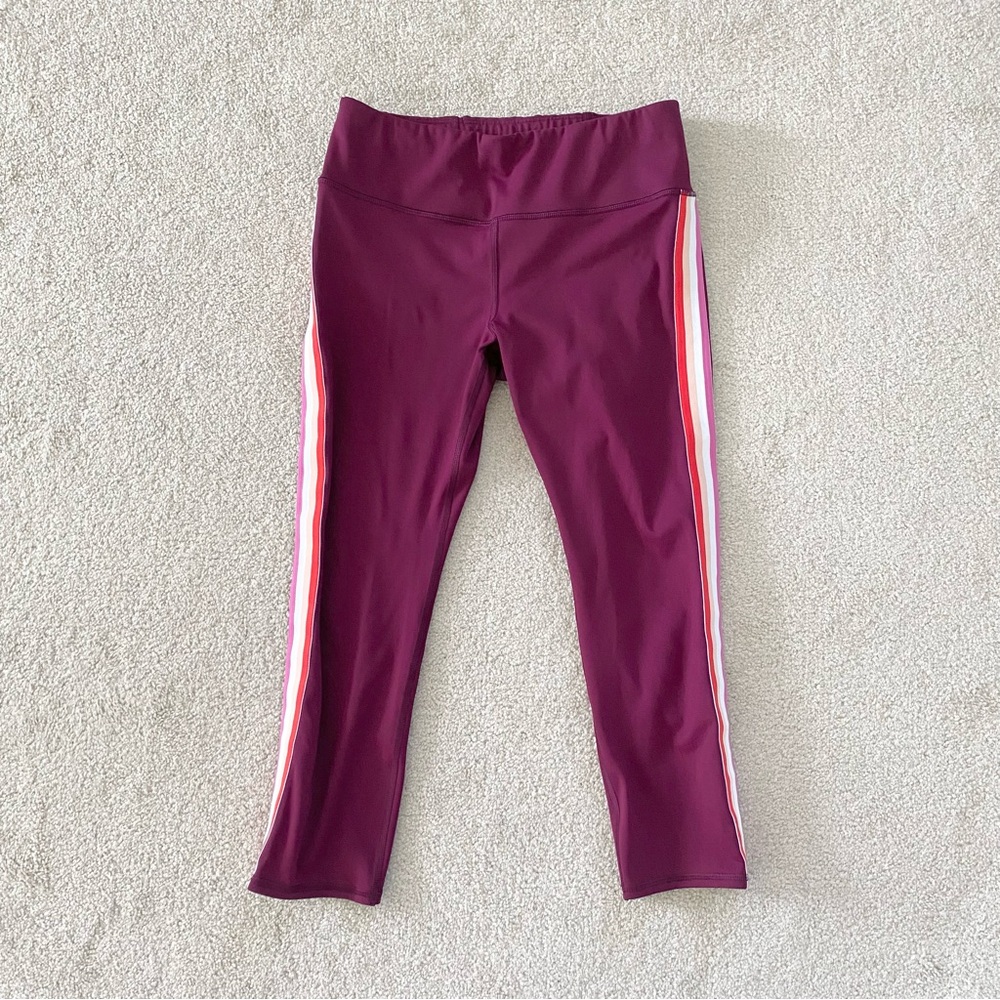 NEW Athleta Contender Side Stripe Powerlift Leggings, Beach Plum Sz S - Picture 7 of 11